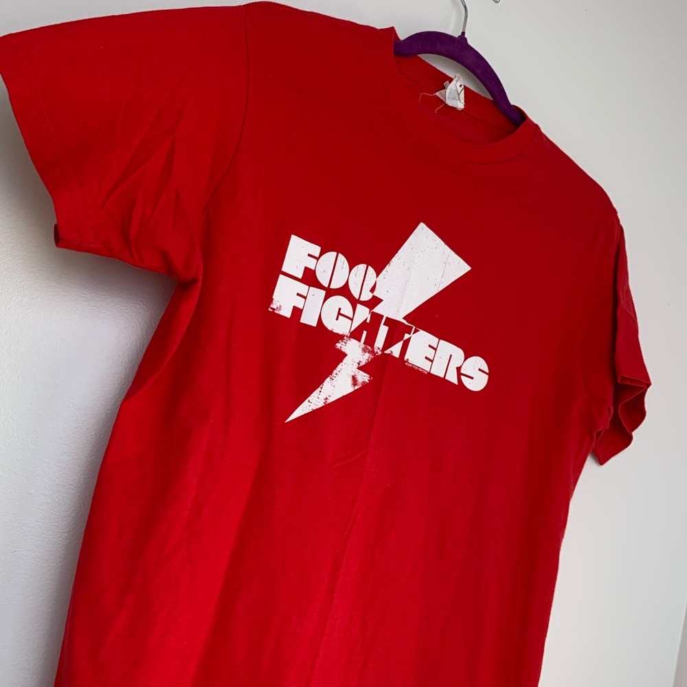2007 Foo Fighters Official Band Red Graphic Short Sleeve T-Shirt